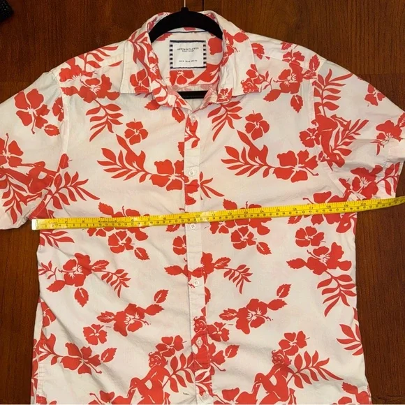 Denim & Flower Ricky Singh Vibrant Red Floral Shirt size M - Picture 14 of 15